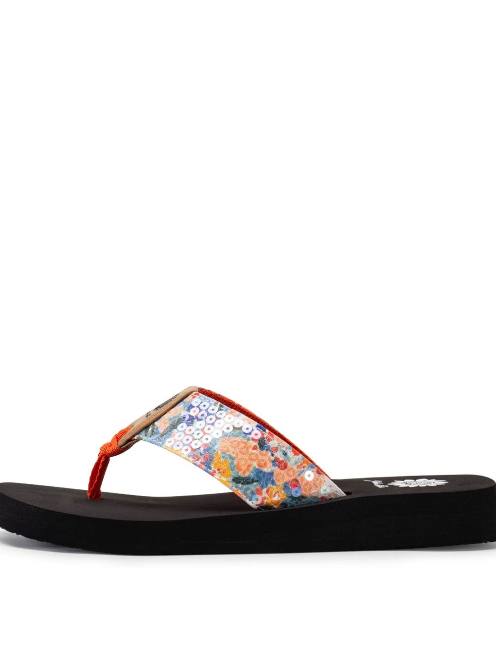 YELLOW BOX FRANCES CORAL Multi FLIP FLOPS MEDIUM WIDTH NEW IN BOX